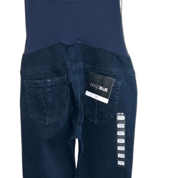 NWT Motherhood Maternity Indigo Blue Skinny Moulant Jeans - Size Petite Med 8/10 - Picture 4 of 12